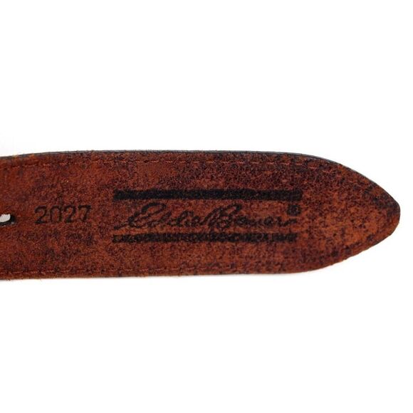 Eddie Bauer BROWN GENUINE LEATHER 1 5/8"Wd DRESS CASUAL WOMEN'S BELT Sz L (R67 - Picture 6 of 12